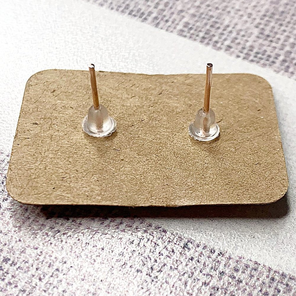 3/$25 Cotton Candy Marbled Circle Polymer Clay Stud Earrings - Picture 5 of 9
